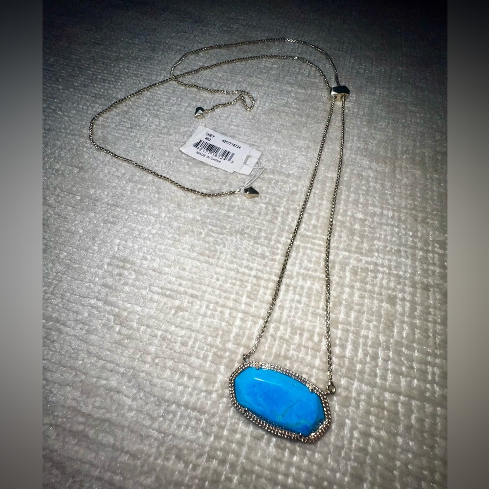 Kendra Scott Delaney Pendant Necklace Aqua Howlite